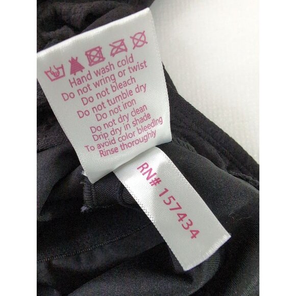 Stylish Swimwear One‎ Piece Swimsuit Womens S Black Textured Belted V-Neck Beach - Picture 7 of 9